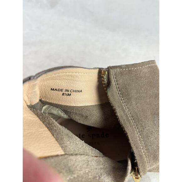 Kate Spade Bellamy Suede Ankle Boots Tassel Accents Booties Size 8.5 - Picture 11 of 11